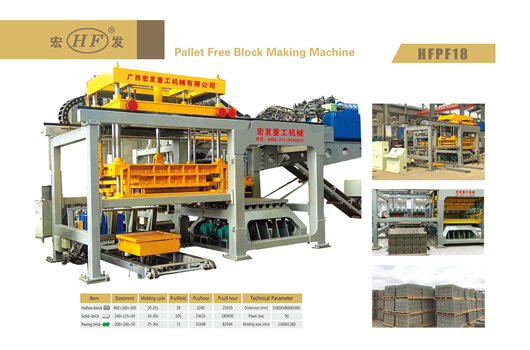 Hongfa Pallet Free Making Machine HFPF18 Hongfa high quality pallet free concrete block making machines
