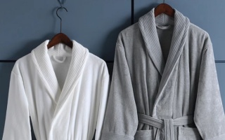 GSM hotel bath robe linen extra heavy weight