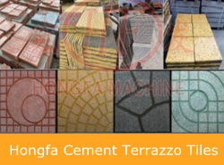 Hongfa terrazo tile machine makes colorful paver tiles Hongfa terrazo tile machine makes colorful paver tiles