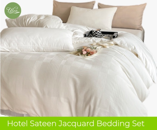 Hotel Sateen Jacquard Bedding Set Ulen Wholesale Price