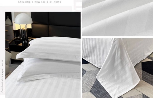 Ulen hotel-grade striped bedding for resorts