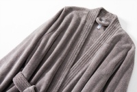 custom embroidered coral fleece bathrobe for boutique hotels