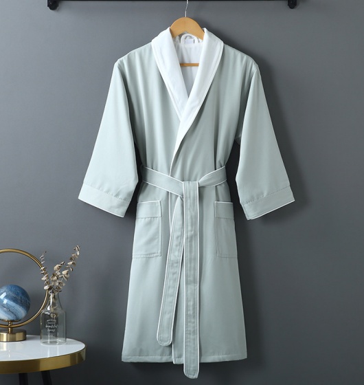 eco-friendly recycled polyester hotel bathrobe