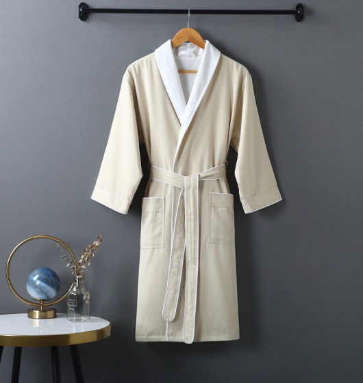 hotel polyester terry bathrobe spa quality
