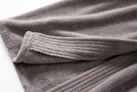 plush coral fleece robe for luxury spa in winter