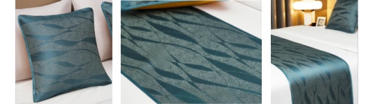 custom logo hotel bed runner with woven hotel crest