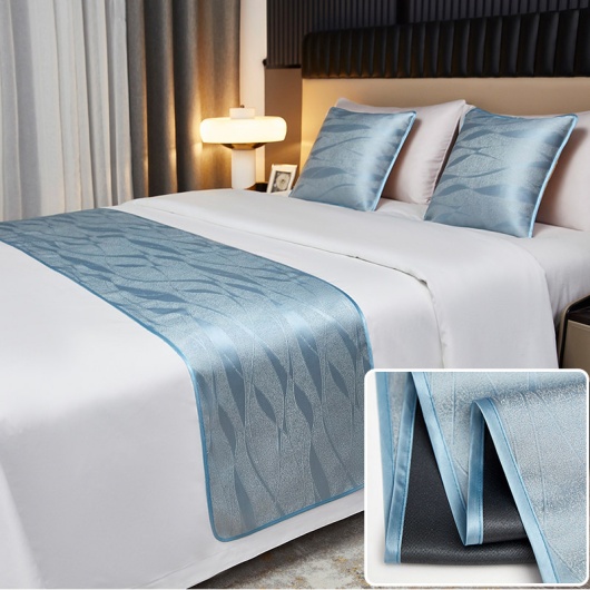 modern geometric pattern hotel bed runner for contemporary rooms