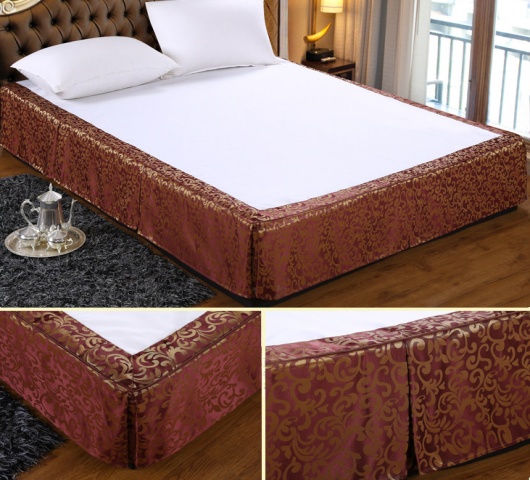 pleated hotel bed skirts box pleat for luxury suites