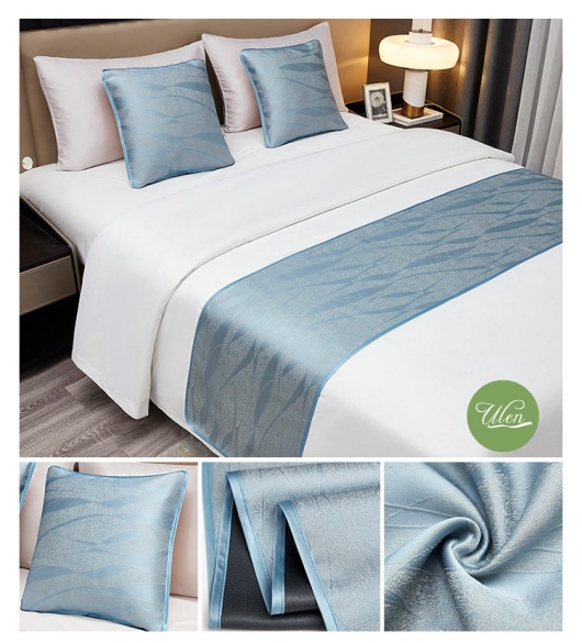 seasonal hotel bed runner red and green plaid