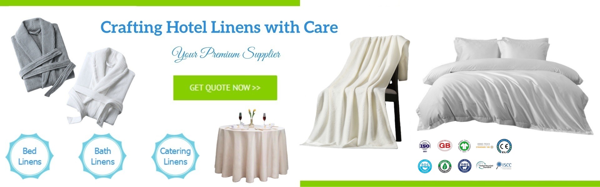 New Good Ulen mytoucher premium hotel linen and bath linen manufacturer supplying globally