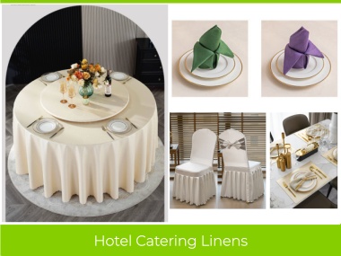 New hotel catering linens tablecloths placemat napkins and chair cover linens