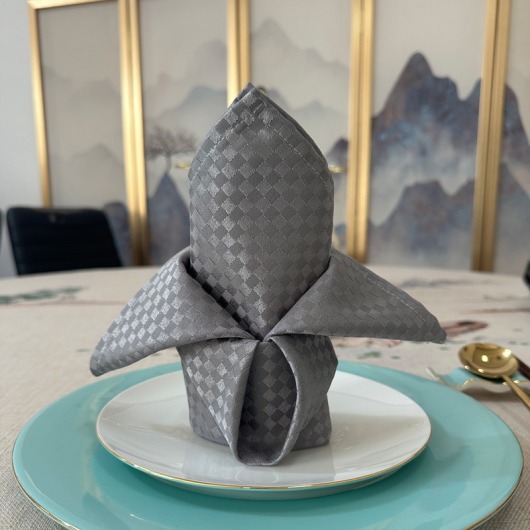 premium cotton polyester blend napkins for hotel fine dining
