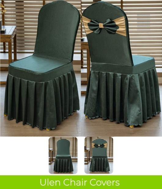 washable pleated polyester chair covers for hotels