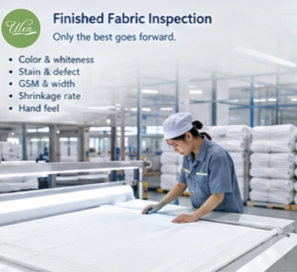 Fabric Inspection for hotel bathrobe, bedsheet production - Ulen