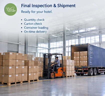 Final Inspection & Shipment for hotel bed, bath and table linens - Ulen