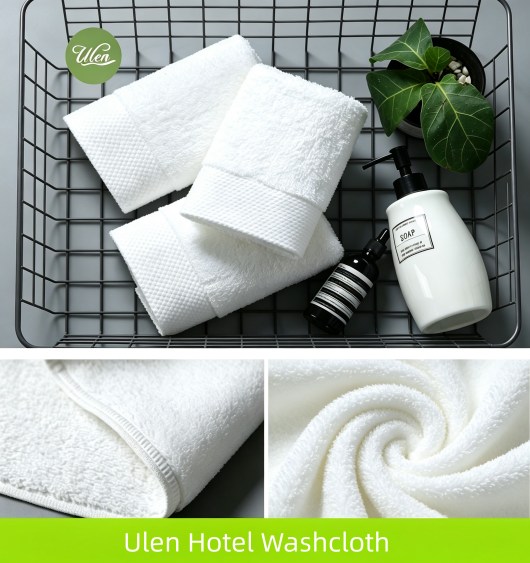 Hotel-Grade 13×13 Washcloths – 650 GSM Combed Cotton Face Towels for Bulk Ordering Ulen Ultra-Plush 650 GSM Washcloths for Hotels – Soft, Absorbent & Built for 200+ Commercial Washes