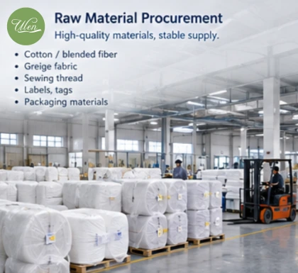 Raw Material Procurement for hotel sheet, bathrobe and towels - Ulen