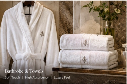 Ulen Bath and hand towels, washcloths, bathrobes and bath mats for hotels, resorts, boutique and spas.