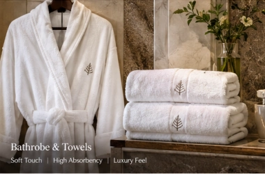 Ulen Bath towels, hand towels, washcloths, bathrobes and bath mats for hotels, resorts and spas.