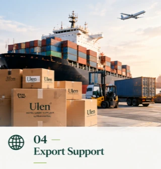 Ulen linen support from sampling and production communication to packaging Ulen linen support from sampling and production communication to packaging