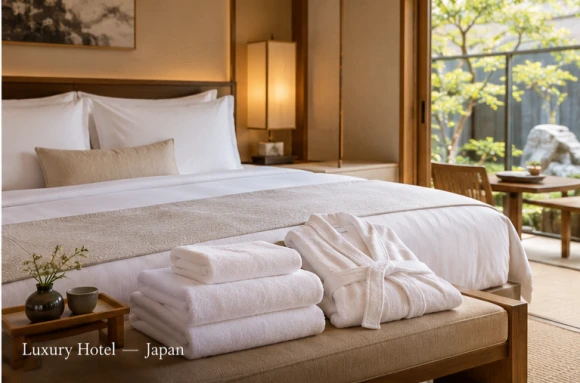 Ulen linen hotel bedding cases with towel and bathrobe Ulen linen hotel bedding cases with towel and bathrobe