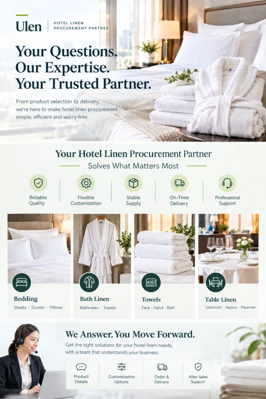 Ulen linen make hotel linen procurement simple, efficient and worry-free